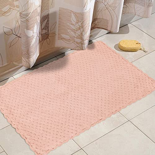 THE HOME TALK Cotton Bathmats | Water Absorbent Runners | Regular Striped Rugs | Floor Mats for Kitchen, Bathroom & Sink | Ultra Soft Mats | Non-Slip Store (Blush Pink, 40x60 CM) (B09NY8WK15) Amazon Price History, Amazon Price Tracker