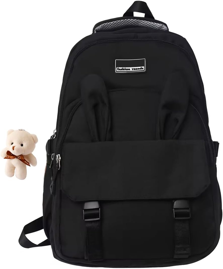 Mochila Bolsa Estilosa Fofa Elegante Academia Impermeável Escolar Viagem Trabalho Treino Fashion Mochilas Para Feminina Masculina Notebook Moderna Leve Passeio Ursinho