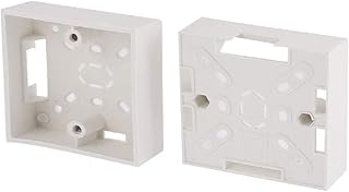 New Lon0167 2Pcs 84mm Featured x 84mm x reliable efficacy 32mm Plastic Square Mount Back Box for Wall Socket(id:6b1 d4 31 474)