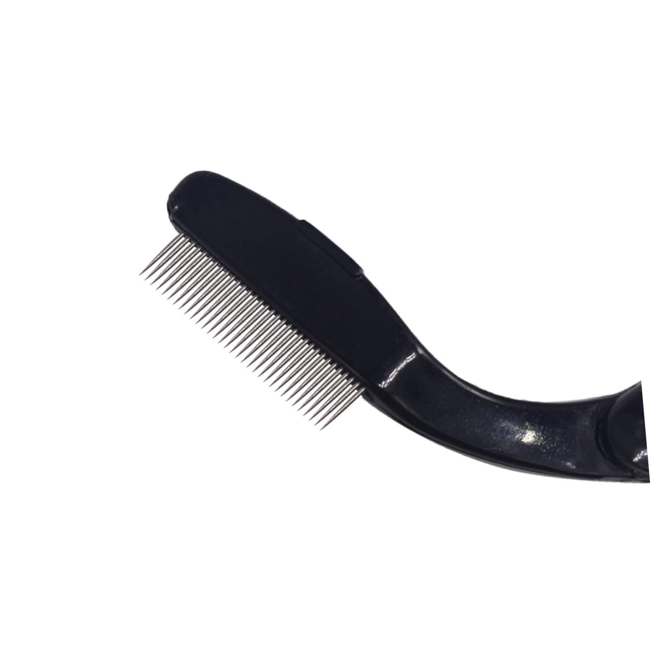 NOLITOY Folding Lash and Brow Comb Curved Handle Plastic Eyebrow Brush Steel Needle Beauty Tool Easy to Clean