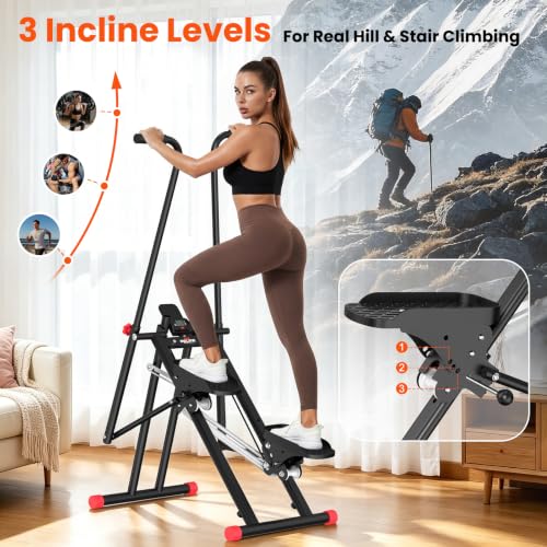 Image of RELIFE REBUILD YOUR LIFE Stair Stepper for Home Exercise,New Version Stair Climber with Adjustable Resistance, Vertical Climber Cardio Exercise Machine for Full Body Workout, Extended Step Range