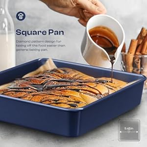 Baking Pans Set 8-Piece Bakeware Sets, Baking Sets for Cooking Nonstick Oven Pan Set, Baking Sheet Set, Cookie Sheets for Baking, Muffin Pan, Cookie Sheets (Ceramic Coated Blue) Baking Pans Set 8 Piece Bakeware Sets Baking Sets for Cooking Nonstick Oven Pan Set Baking Sheet Set Cookie Sheets for Baking Muffin Pan Cookie Sheets Ceramic Coated Blue
