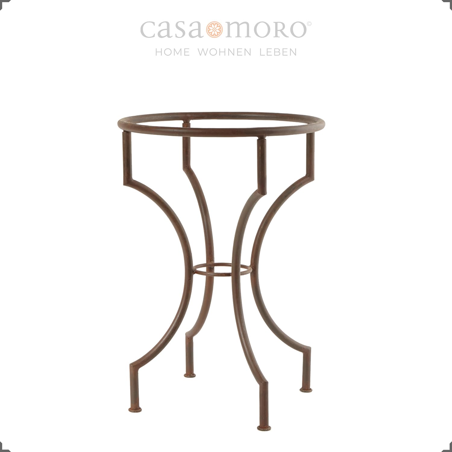 Mesa de jardín mediterránea | Mosaico marroquí " Rombo blanco " | Diámetro 60 cm con marco de hierro | Hecho a mano | Mesa de terraza decorativa, mesa de cóctel de jardín | MT2029