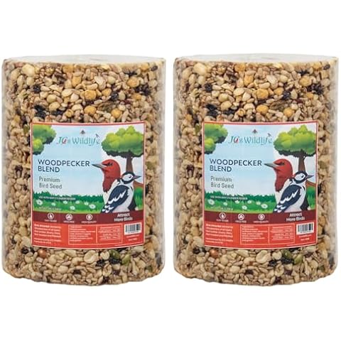 2-Pack JCs Wildlife Woodpecker Blend Bird Seed Large Cylinder, 5 lb Cover