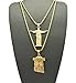 Gold Tone Opened Arm Jesus Pendant 24