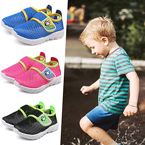 Dadawen Boys Girls Water Shoes Breathable Non-Slip Lightweight Beach Pool Swim Water Sandals Sneakers Blue Us Size 6.5 M Toddler #TOP1