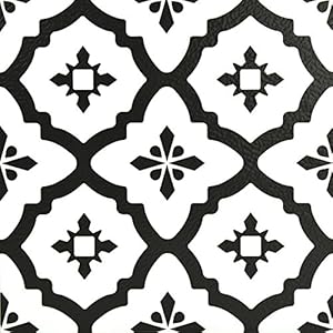 FloorPops FP2480 Vinyl Comet Peel & Stick Tiles Floor Decal, Black, Pack of 1