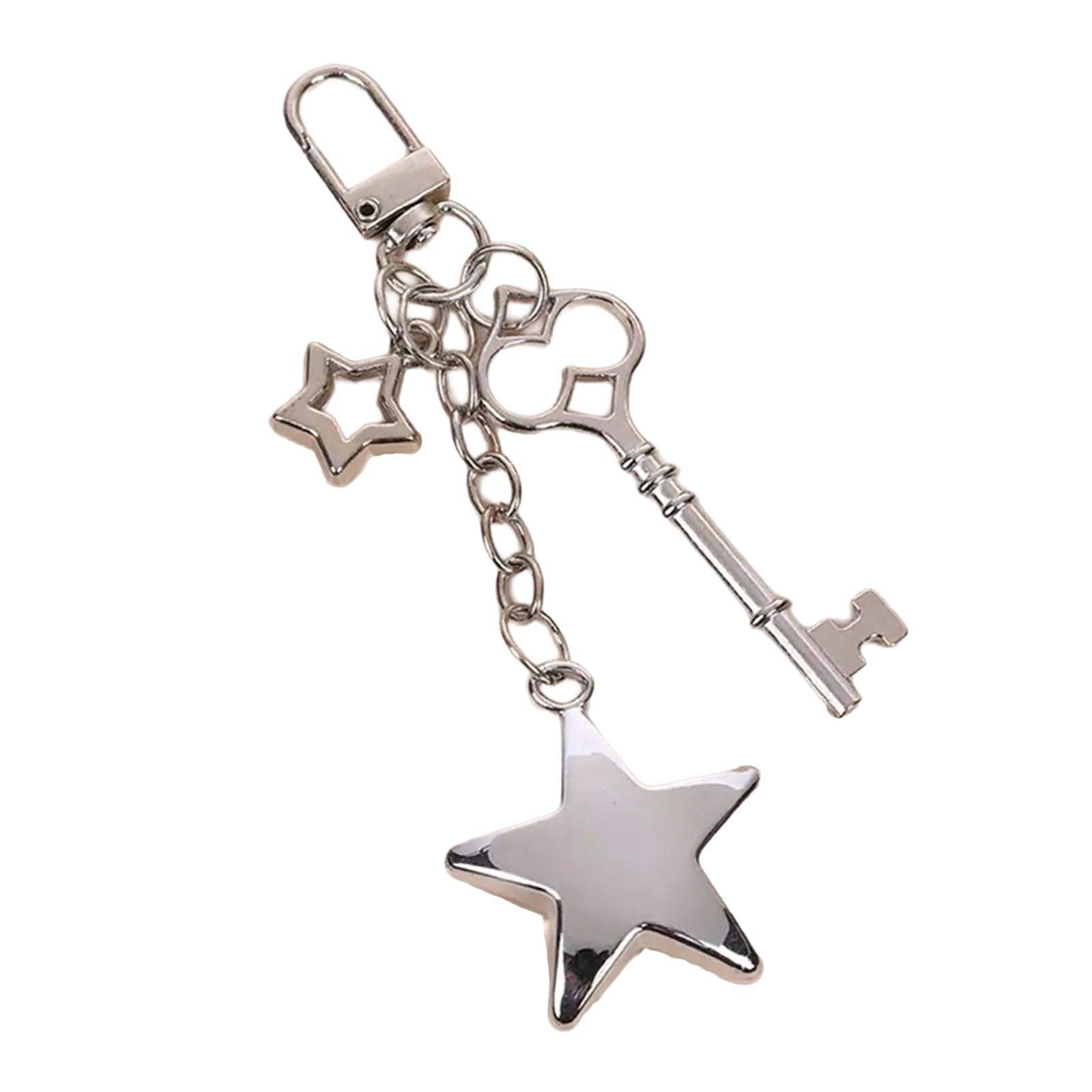 Buxuaaaa Star Ornament Gothic Hanging Ornament Fashion Keychain Charm Alloy Texture Suitable for Bag and Decorating Alloy Backpack Charm Accessory