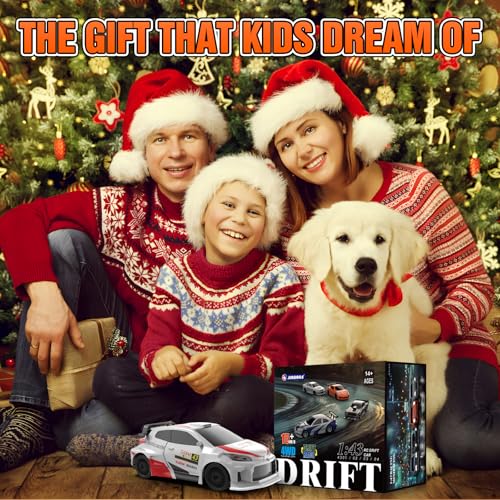 Image of RC Drift car, 1 /43 Mini Rc Drift car with Gyroscope, 2.4GHz Full Proportional Remote control Cars, 4WD High Speed Racing with Lights, Racing Tires, Model Cars Gift for Adults, Kids, Boys, Girls