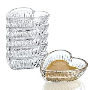 KANPURA Glasschüssel Mini-Herzform, 6 Stück