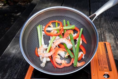 Wok de Acero Inoxidable 26 cm con Tapa de Vidrio miniatura 7