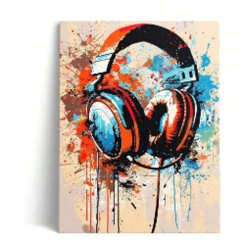 Tableau sur toile thème de la musique haut de gamme, affiche murale graffiti avec cadre