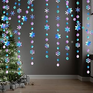 Echobuy Schneeflocken Girlande 52 Ft Winterwunderland