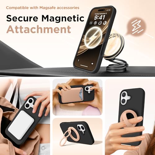 Image of GolbinBox Magnetic for iPhone 17 Case, Silicone Cover, Black