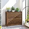 Vallas De Madera Balcon Privacidad Celosias Cubre Aire Acondicionado Exterior Madera Protector Aire Acondicionado Exterior Funda Aire Acondicionado Grande Cubierta Aire Acondicionado Exterior(100x44x9