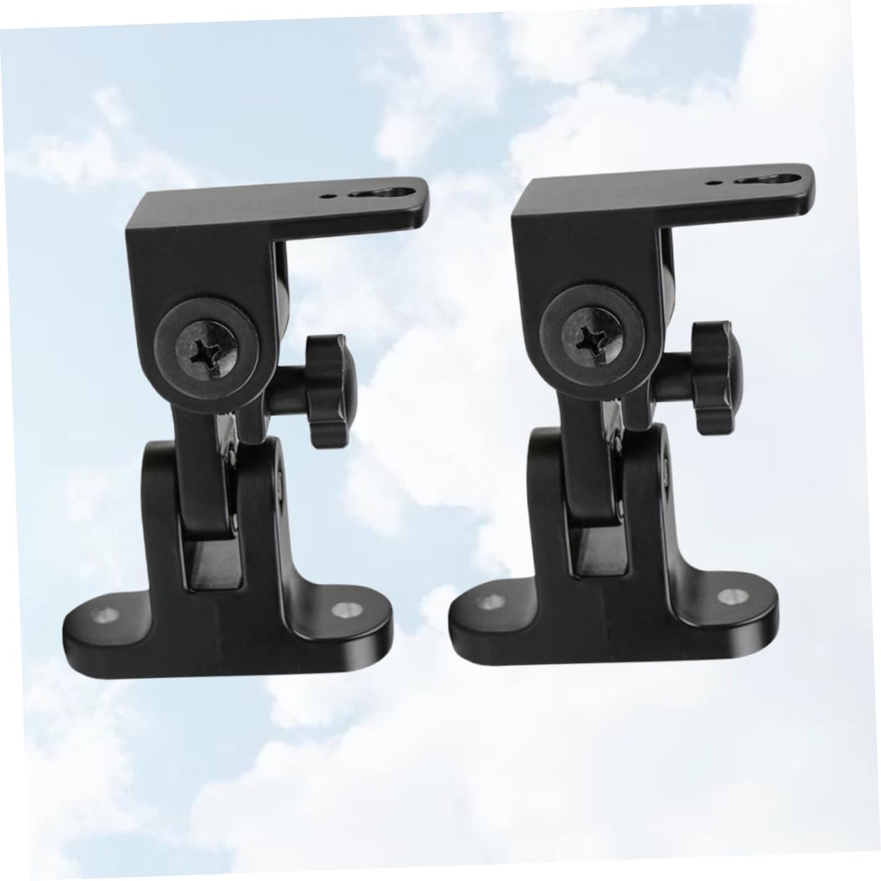 Veemoon Luminum Alloy Speaker Mount Wall Mount Speakers Easy Assembly 180° Left/Right 120° Dip Adjustment