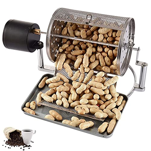 Tostatrice elettrica per caffè, macchina per tostare il caffè automaticamente, macchina per tostare i chicchi di caffè a tamburo in acciaio inossidabile per la cottura di caffè, chicchi crudi, arach