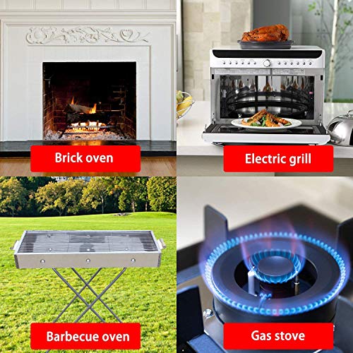 Time Forest Pizza Stone for Oven and Grill, Durable and Safe Baking Stone with Free Pizza Cutter Rocker, Thermal Shock Resistant Rectangle Cooking Stone for Best Crispy Crust Pizza, 15 x 12 Inch