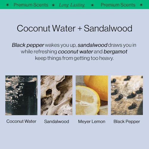 offcourt - natural deodorant body spray for men and women - aluminum free - whole body deodorant for women and men - bold long-lasting coconut water and sandalwood scent 34 ounce pack of 3