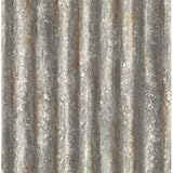 A-Street Prints 2701-22333 Corrugated Metal Wallpaper, Charcoal
