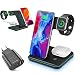Produktbild 3 in 1 Wireless Charger, Kabelloses Ladestation, Qi 15W Induktionsladegerät Kompatibel mit Apple Watch 6/5/4/3/2,AirPods Pro, iPhone 12/12 Pro Max / 12 Mini / 11/11 Pro Max / 8 Plus, Samsung Galaxy