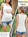 Summer Women's Maternity Tank Top Comfy Sleeveless Maternity Clothes, Medium (3 pcs)