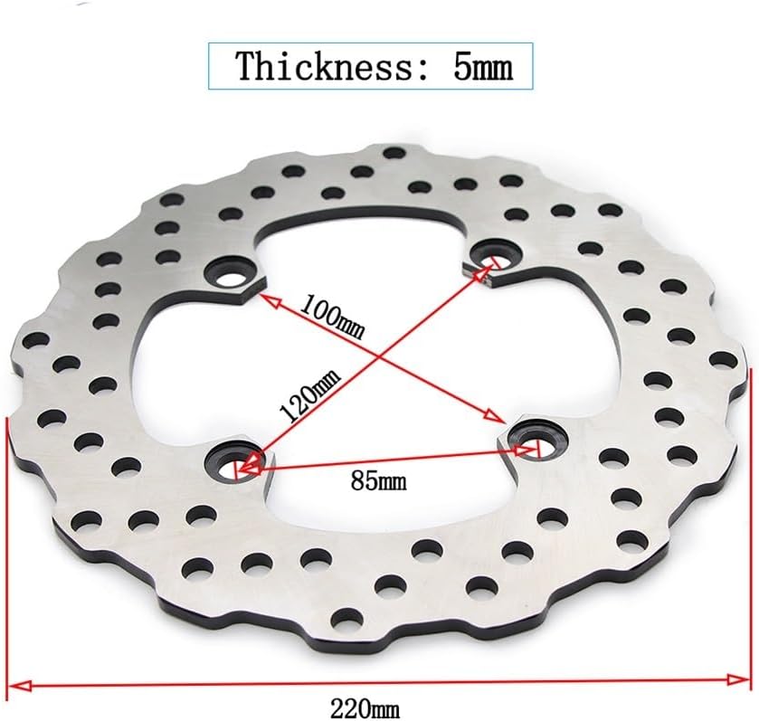 Motorcycle Rear Brake Disc Rotor Fit For ZX-6R ZX600 ZX636 ZX6RR ER-6f ER-6n KLE 650 Z750 Z750S ZX9R ZX-10R ZX1000 Z1000