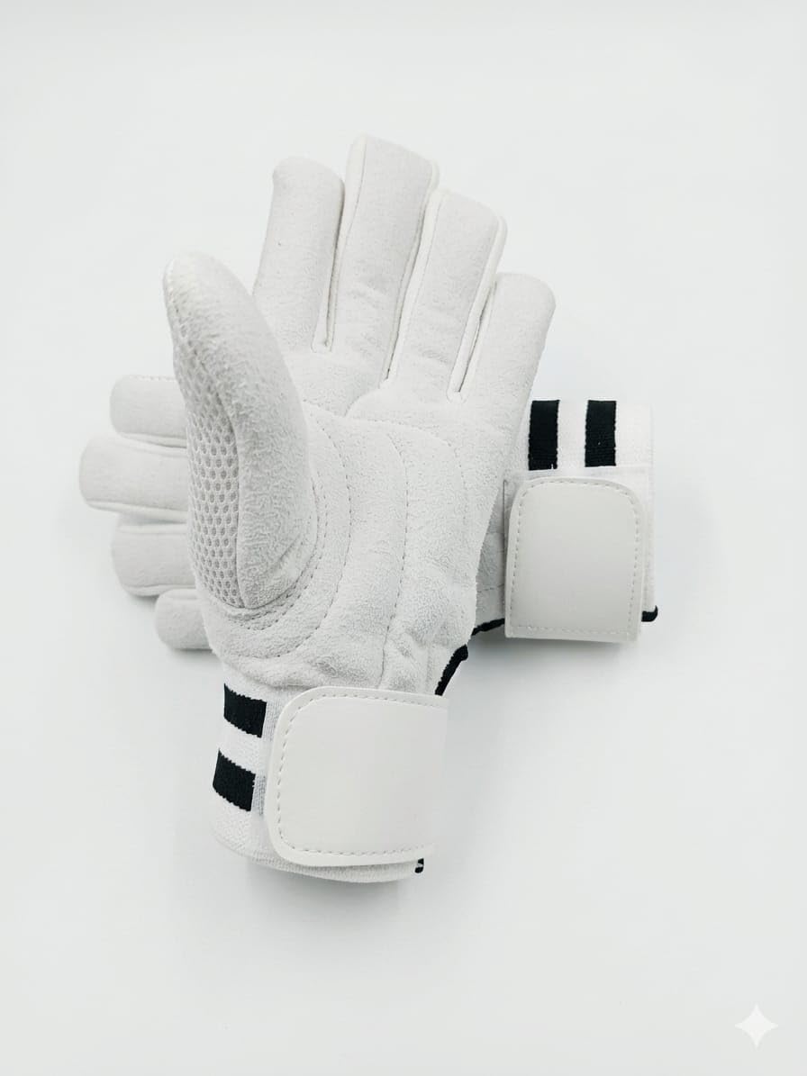 NEO Sports Cricket Wicket Keeping Inner Gloves, White, Cotton, Universal Fit, Anti-Slip Dotted Grip, 1 Pair-image-42
