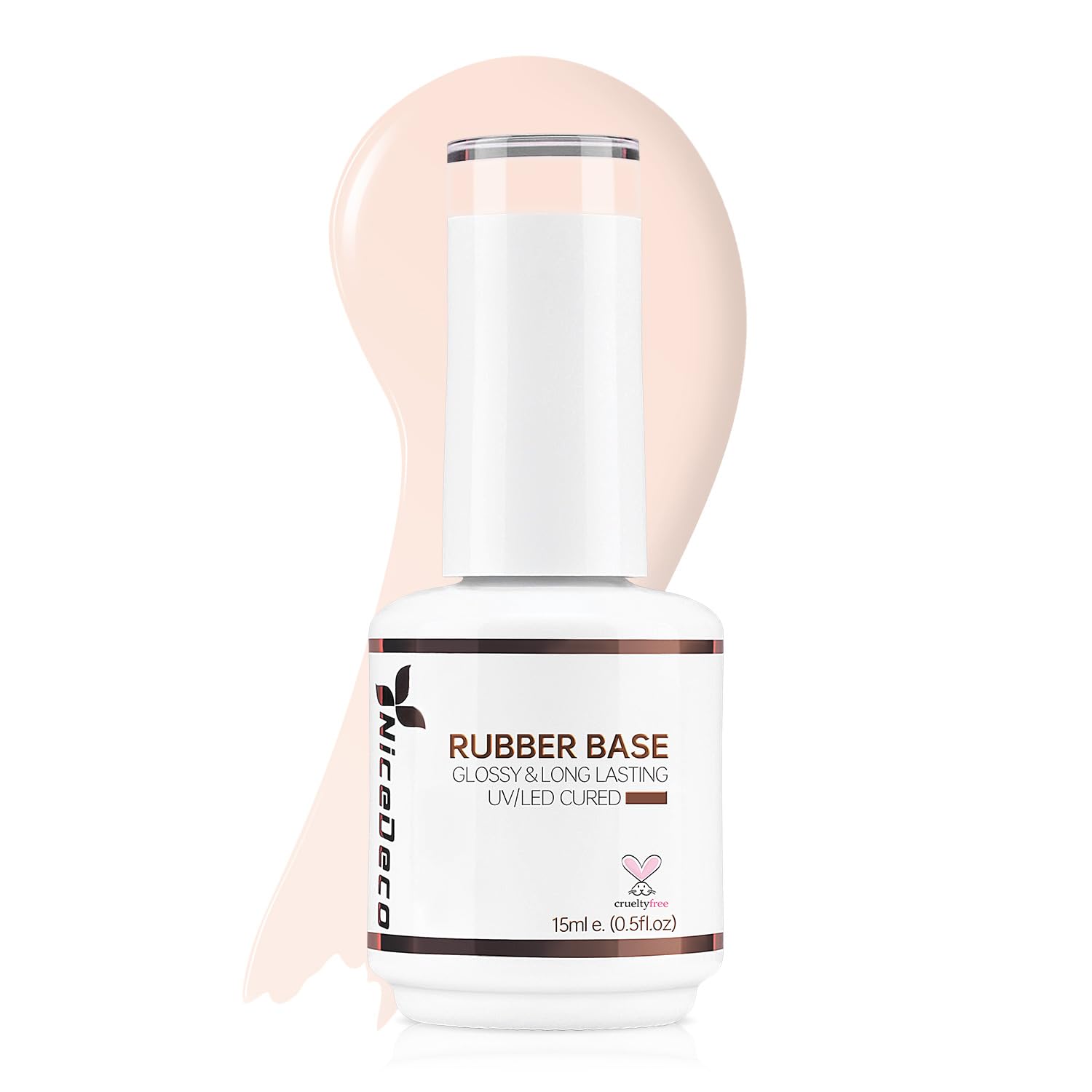 Nicedeco Base Rubber para Uñas Esmaltes Semipermanentes en Gel Base de Caucho UV/LED Soak-Off Colores Vibrantes y Duraderos 15ML 06 — view 30