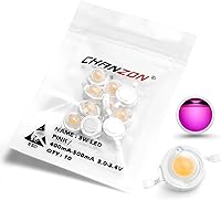 Vista 18 de CHANZON 10 piezas de chips LED de alta potencia en placa 3W azul (400mA - 500mA / DC 3V - 3.4V / 3 vatios) Diodo de emisor de luz SMD COB