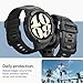 Spigen Rugged Armor Pro Designed for Samsung Galaxy Watch 6 44mm Case with Band Protective TPU Cover with Strap (2023) - Black