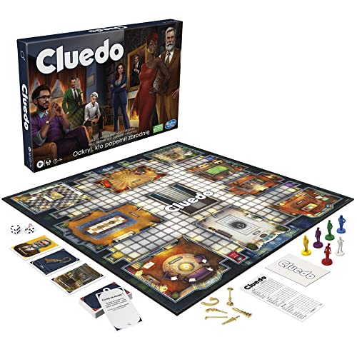 Hasbro Juego de Mesa Cluedo, nueva versión del Cluedo para 2-6 jugadores, rompecabezas misteriosos, juegos de detectives, juegos familiares para niños y adultos (Español)