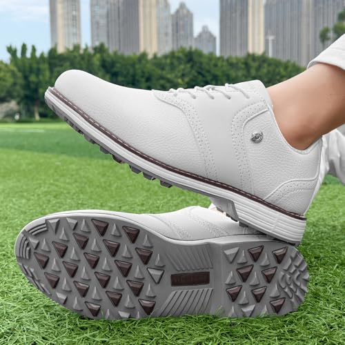 Image of Golf Shoes Men Spikes Classic Golf Footwears Male Walking Sneakers for Golfers Size 7-14