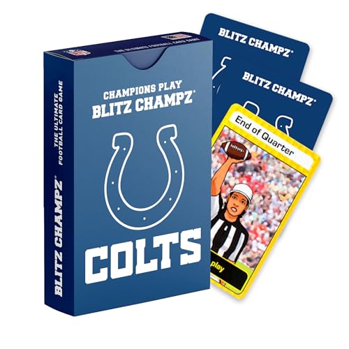 Blitz Champz Indianapolis Colts – Official NFL Playing Cards & Indianapolis Colts Gifts for Men & Women, Fun Travel Card Games for Adults & Kids Ages 7+, Camping Games for Friends & Family Game Night