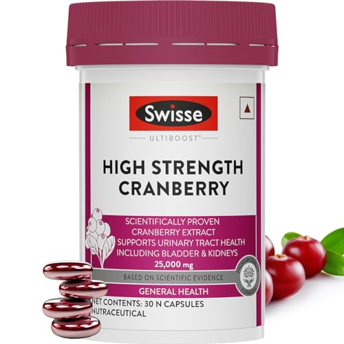 19% OFF on Swisse High Strength Cranberry for PCOS, PCOD & UTI - 25000mg Cranberry Extract, Antioxidant Rich Supplement Supports Bladder & Kidney Health (30 Tablets) 19% OFF on Swisse High Strength Cranberry for PCOS, PCOD & UTI - 25000mg Cranberry Extract, Antioxidant Rich Supplement Supports Bladder & Kidney Health (30 Tablets)