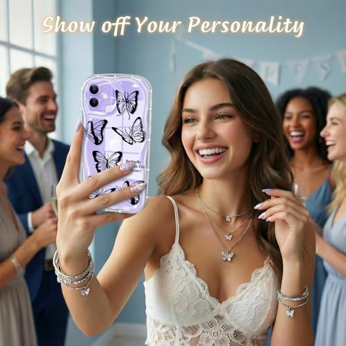 Coque iPhone 12 pour femmes et filles idée cadeau papillon - 5