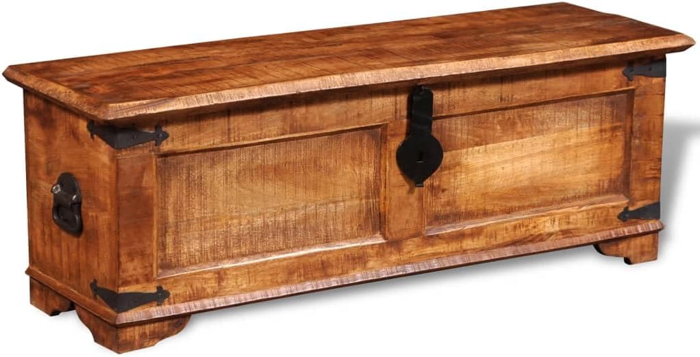 Storage Chest Rough Mango Wood, Trunks for Storage, Storage Chest, Organizer for Home Décor and Organization