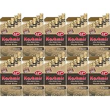Kashmir 100% Organic Classic Tubes, Natural, Convenient to Use, Portable Tube, 6 Tall Tubes Per Pack - Pack of 10