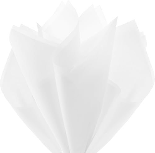 Miniatura 5 de Hallmark Papel de seda blanco a granel (100 hojas) para cumpleaños, Navidad, graduaciones, envoltura de regalo, manualidades, flores de papel de