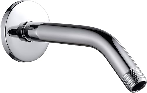 Vista 17 de Cobbe Brazo de ducha con brida y cinta de teflón, extensión de brazo de ducha de 10 pulgadas para cabezal de ducha fijo, negro mate