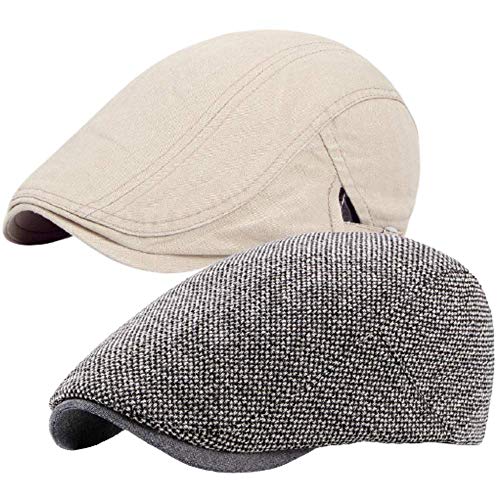 Boinas Masculinas Kit Linha Gold Várias Cores Frete Grátis Cor:Cinza e Bege;Tamanho:Ajustável