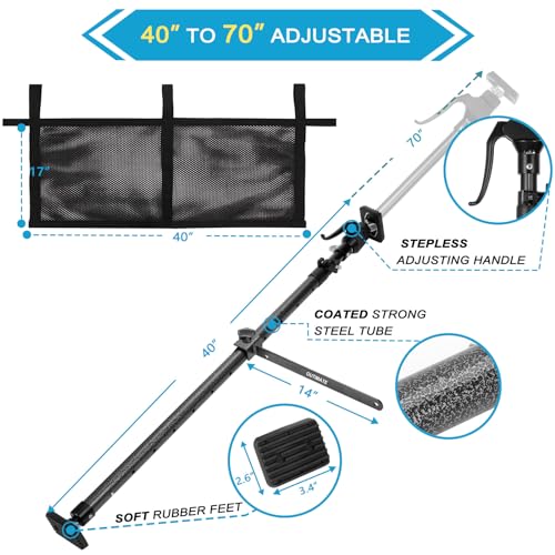 OUTIMATE Cargo Bar for Pickup Truck Bed Expands from 40 to 70 in with 200 LB Bearing Capacity, Comes with 1 Cargo Net Organizer, 1 Divider Bar by OUTIMATE - Image 2