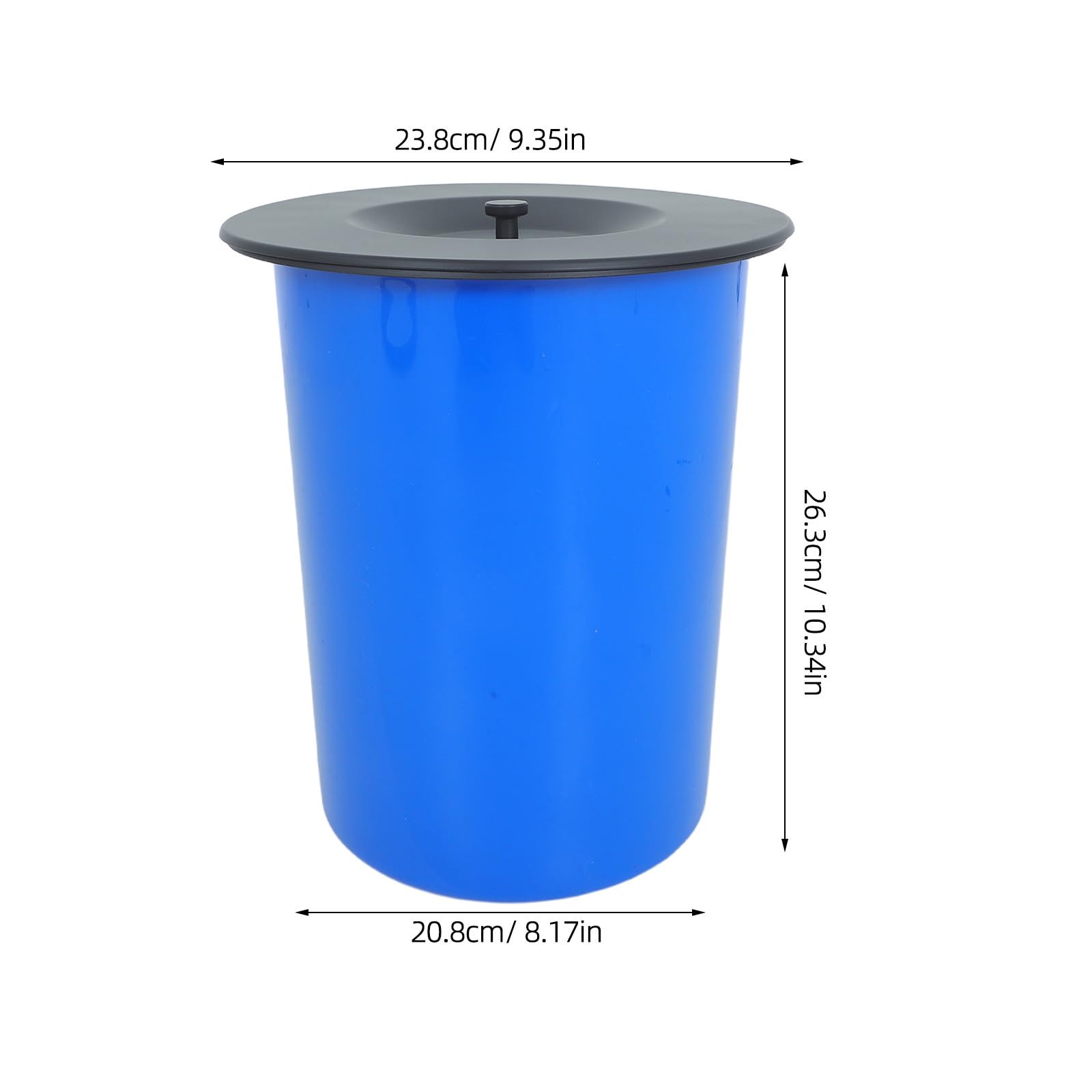 Hemobllo Cubo de Basura para Cocina Integrado de Acero Inoxidable 304 Capacidad de 8l y Diseño Redondo Moderno para Baño y Restaurantes
