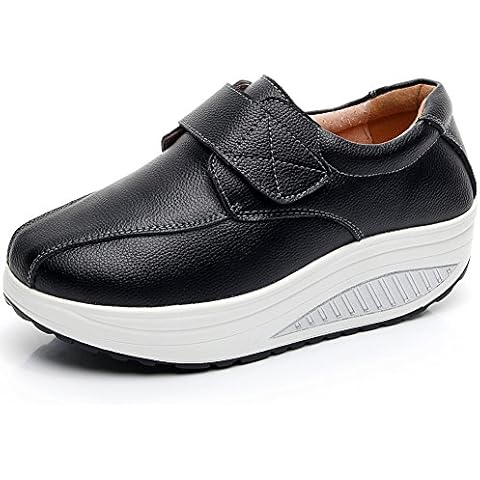 rismart Women's Comfy Wedge Trainers SN8787 Cover