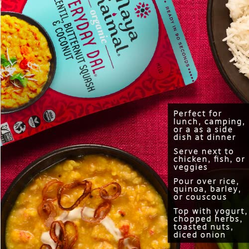 Image of Maya Kaimal Organic Indian Foods | Red Lentil Everyday Dal | 10oz (PACK of 3) | Microwaveable, Ready to Eat, Fully Cooked with Butternut Squash and Coconut | Vegan, Ready to Eat