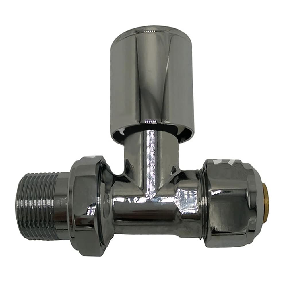 2 válvulas de radiador manual rectas, válvulas de radiador de riel de toalla con calefacción recta, válvulas de radiador de diseño de riel de toalla para baño, kit de reemplazo (1/2 pulgada recto)