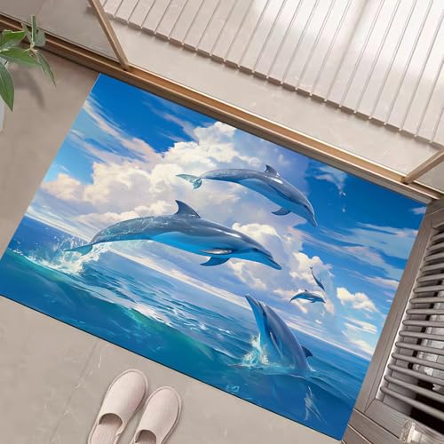 Tapis robuste antidérapant 50x80 cm lavable et imperméable pour entrée