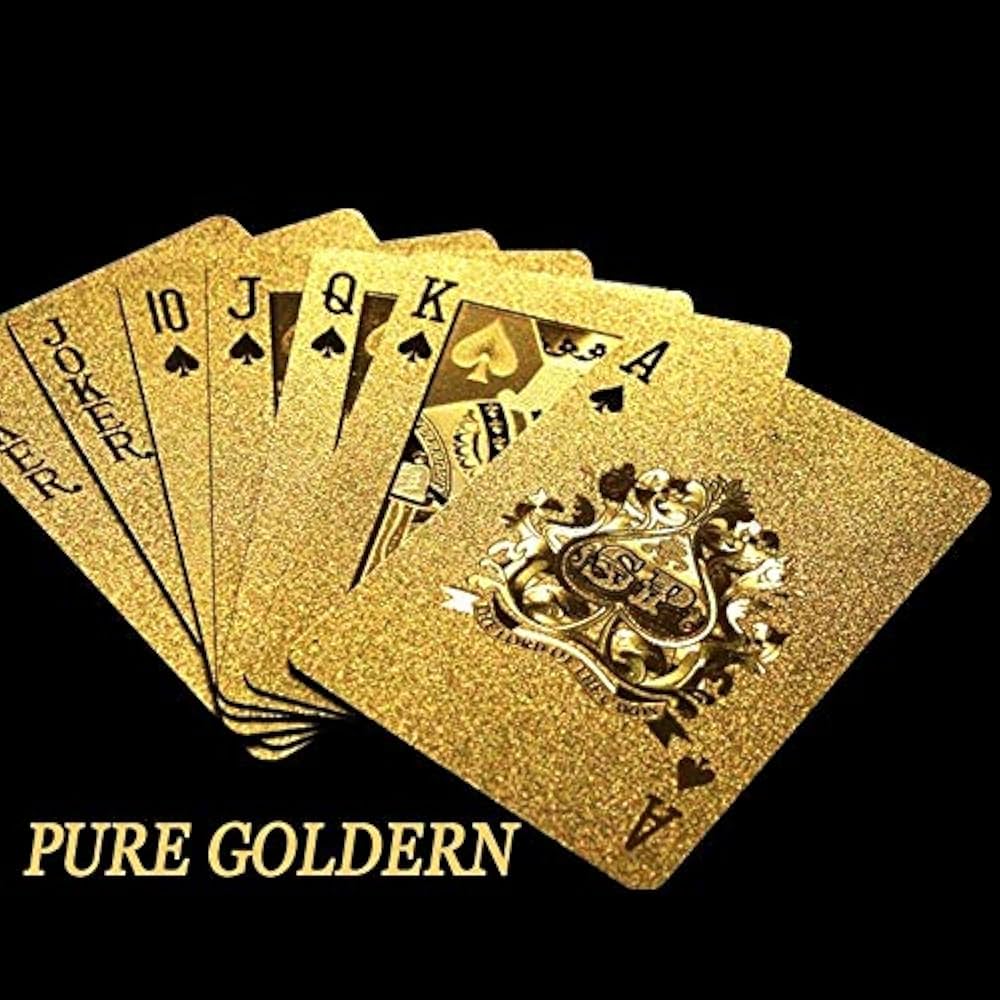 Pure Golden Card Gold Plated Playing Cards Full Per Deck