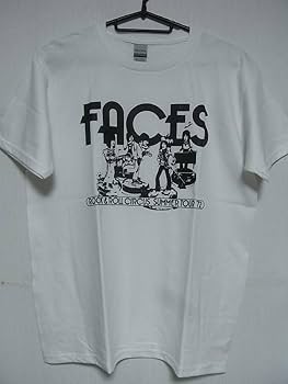 顔プリント Tシャツ ホワイト ブラック Amazon.co.jp: バンドTシャツ フェイセズ FACES ホワイトボディ