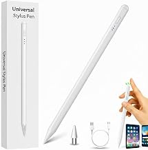 Stylus Pen for iPad 2018-2026 (Palm Rejection Not Supported) & Tilt Sensitivity | Fast Charging Magnetic Pencil Compatible with iPad Pro, Air, Mini & 6th-11th Gen Writing Drawing White K